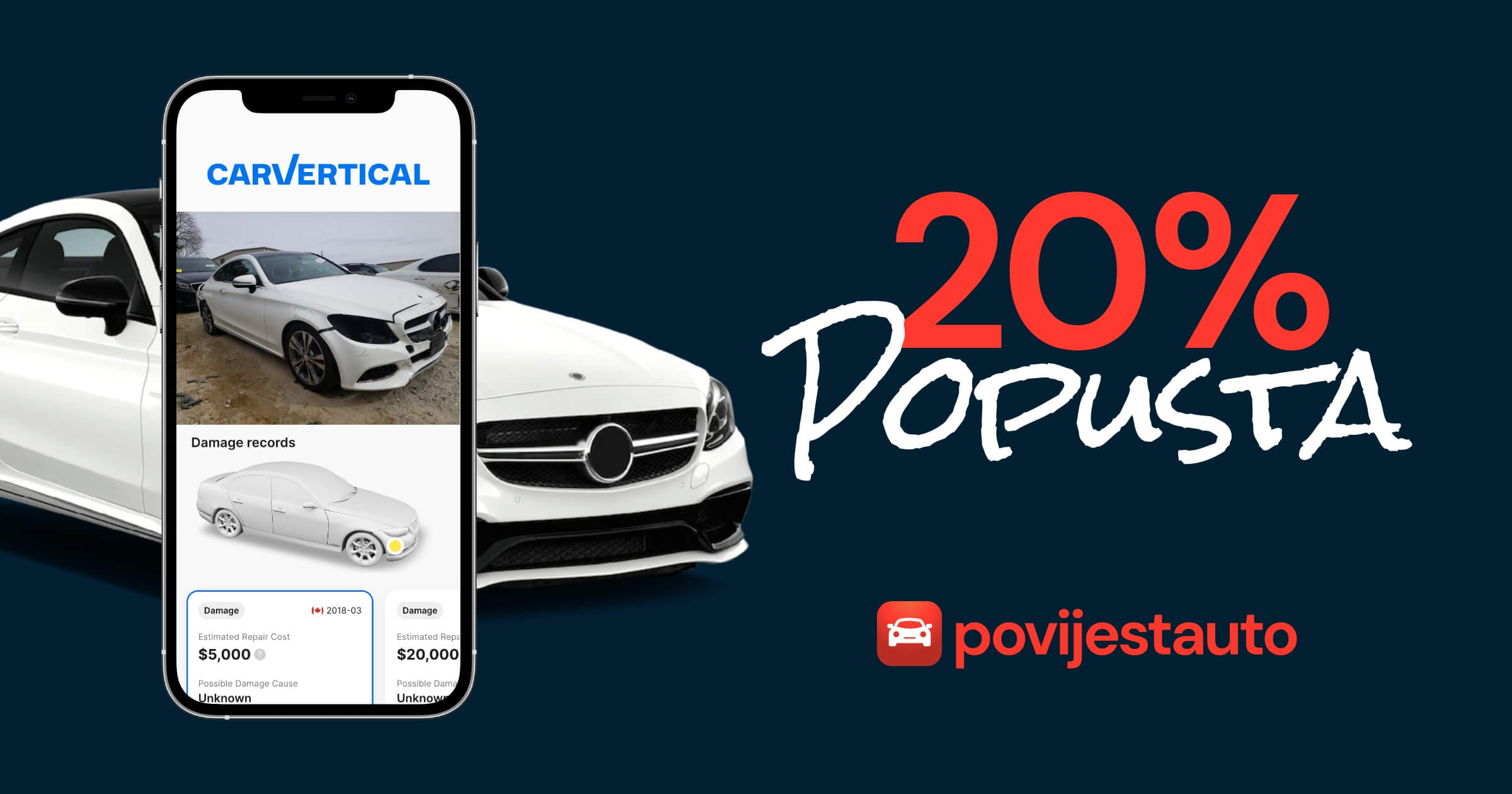 carVertical popust i kupon za Hrvatsku – aktualne cijene u tablici na vrhu stranice